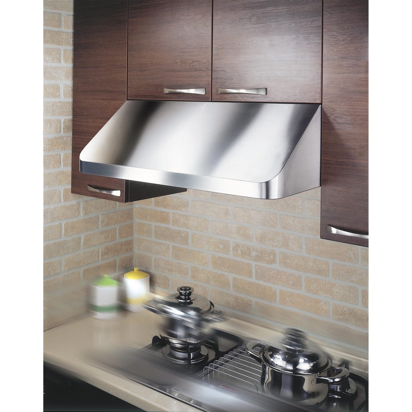 KOBE Brillia CHX91 SQB-2 Series 36" Under Cabinet Range Hood With 600 CFM Internal Blower, 3-Speed Mechanical Push Button, Easy-to-Clean Baffle Filters, and LED Lights