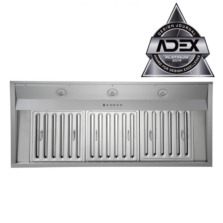 KOBE Premium IN26 SQB-1200-1 Series 36" Insert or Built-in Range Hood With 1200 CFM Internal Blower, 6-Speed Electronic Button Control, Delay Shut Off, and Multi-Level Lighting