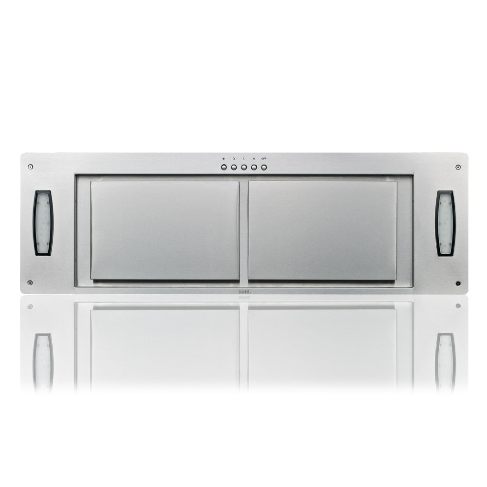 KOBE Premium IN28 SQP-XX Series 36" Insert or Built-in Range Hood With 750 CFM Internal Blower, Airflow Efficiency Panel, 3-Speed Mechanical Push Button, and LED Lights