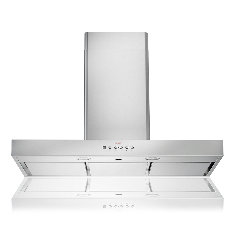 KOBE Premium Mila CH77 SQ6-XX Series 36" Hands-Free Wall Mount Range Hood With Flame and Temperature Sensor, Delay Shutoff, 3-Level Lighting, and Parametric Suction