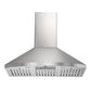 KOBE Premium RA92 SQB6-XX Series 36" Wall Mount Range Hood With RA0930DC-1 Duct Extension, 600 CFM Internal Blower, 6-Speed Electronic Control, Flame and Temperature Sensor,  
Delay Shut Off, and LED Lights