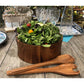 Kalmar Home 10" x 10" x 4" Large Salad Bowl with Servers - 328B-3
