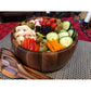 Kalmar Home 10" x 10" x 4" Large Salad Bowl with Servers - 332B-3