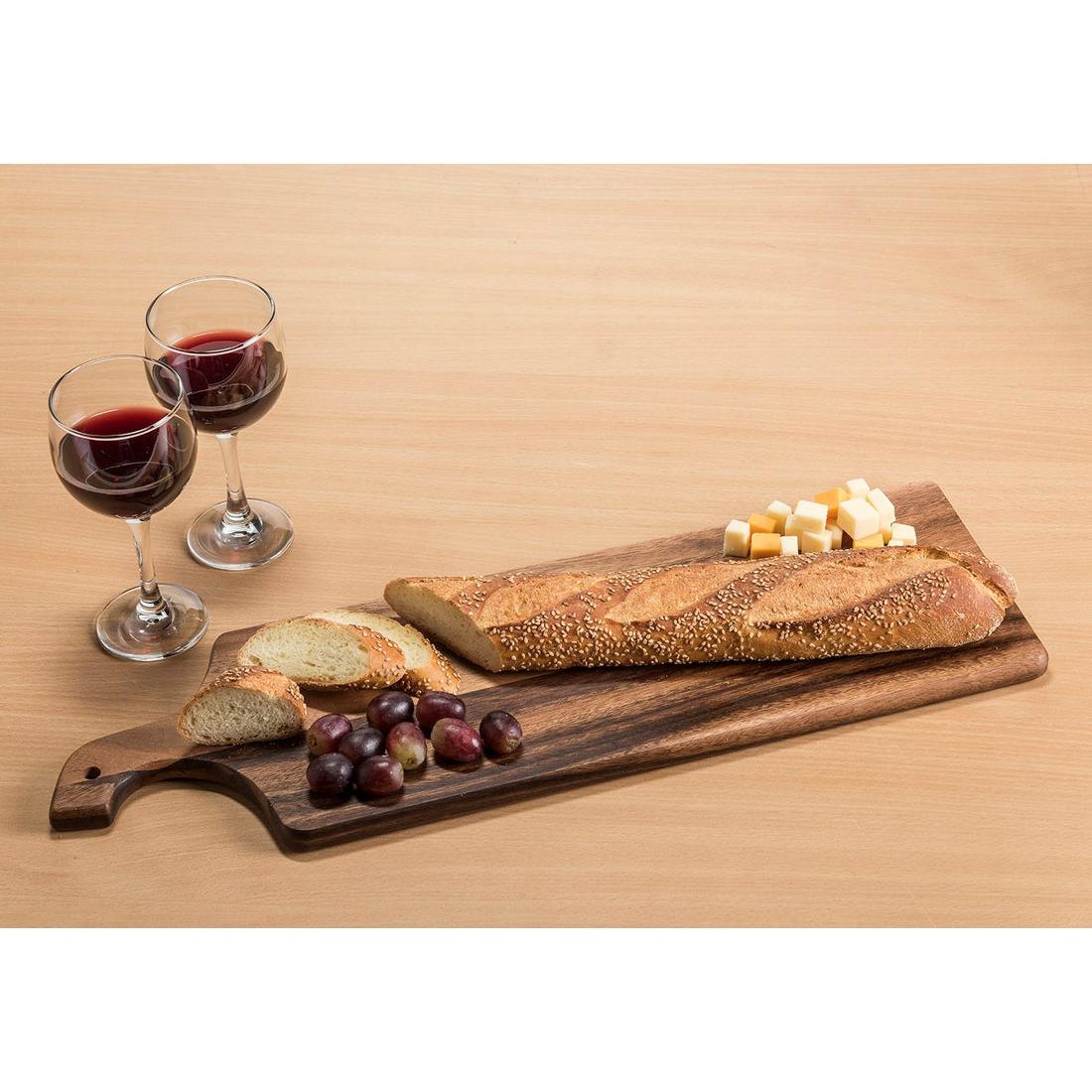 Kalmar Home 23" x 7" Acacia Wood Cutting / Charcuterie Board - Long