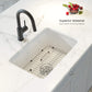 Kibi 30" x 18" x 10" Landis Series Undermounted Single Bowl Fireclay Kitchen Sink In Glossy White Finish