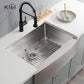 Kibi 30" x 22" x 10" Handcrafted Single Bowl Farmhouse Apron Kitchen Sink