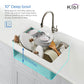 Kibi 32 3/4" x 19" x 10" Single Bowl Undermount Workstation Sink In Satin Finish