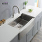 Kibi 36" x 22" x 10" Single Bowl Farmhouse Apron Kitchen Sink With Satin Finish