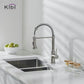 Kibi Aurora Single Handle High Arc Pull Down Kitchen Faucet In Chrome Finish