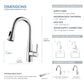 Kibi Bari Single Handle Pull Down Kitchen Bar Sink Faucet With Soap Dispenser in Chrome Finish