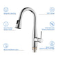 Kibi Bari Single Handle Pull Down Kitchen Bar Sink Faucet With Soap Dispenser in Chrome Finish