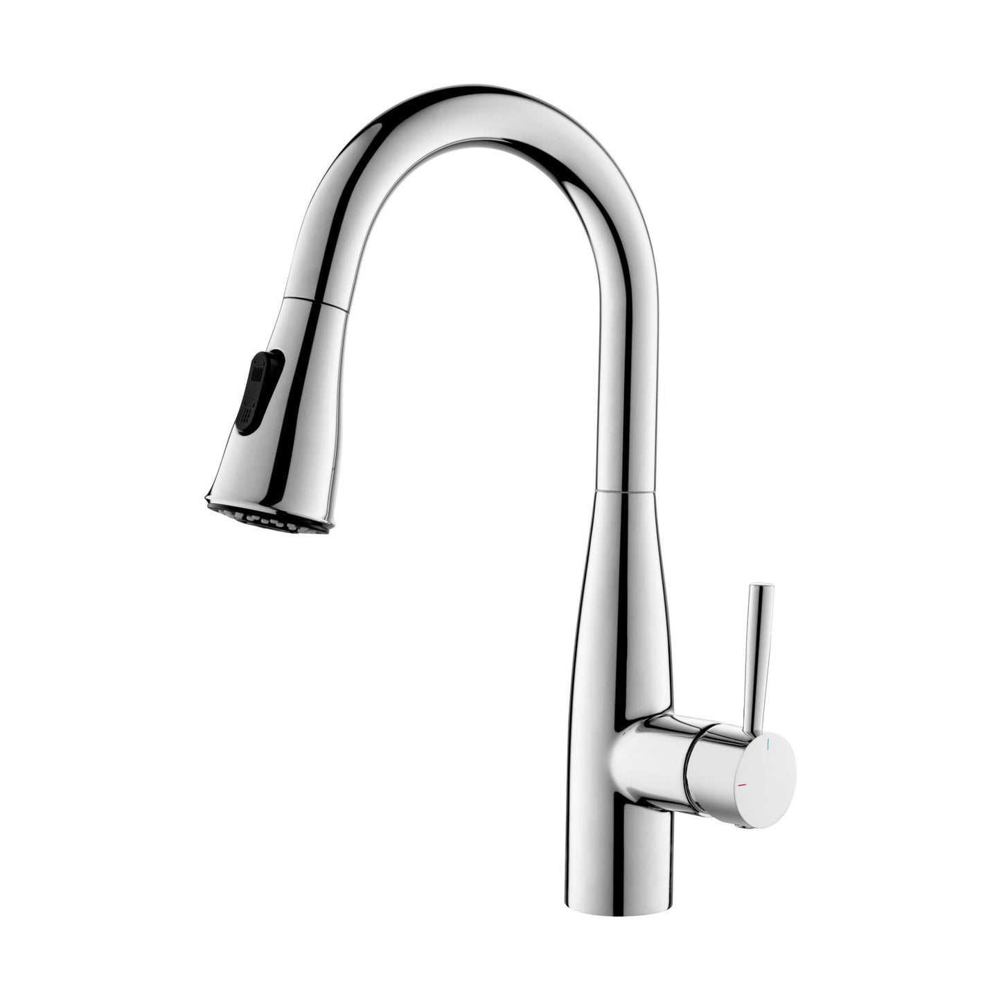 Kibi Bari Single Handle Pull Down Kitchen and Bar Sink Faucet in Chrome Finish