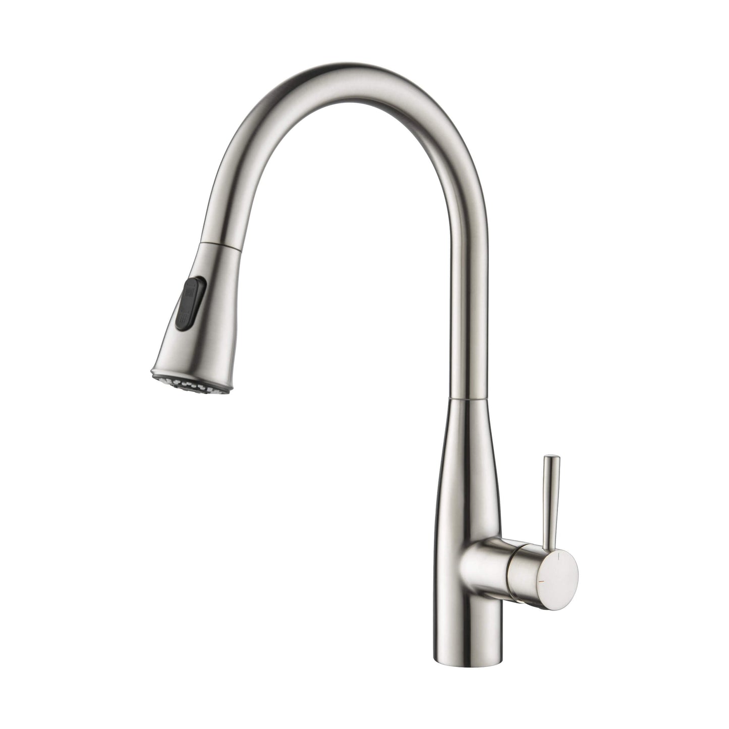 Kibi Bari-T Single Handle Pull Down Kitchen Sink Faucet in Brushed Nickel Finish