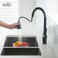 Kibi Cedar Single Handle High Arc Pull Down Kitchen Faucet in Oil Rubbed Bronze Finish