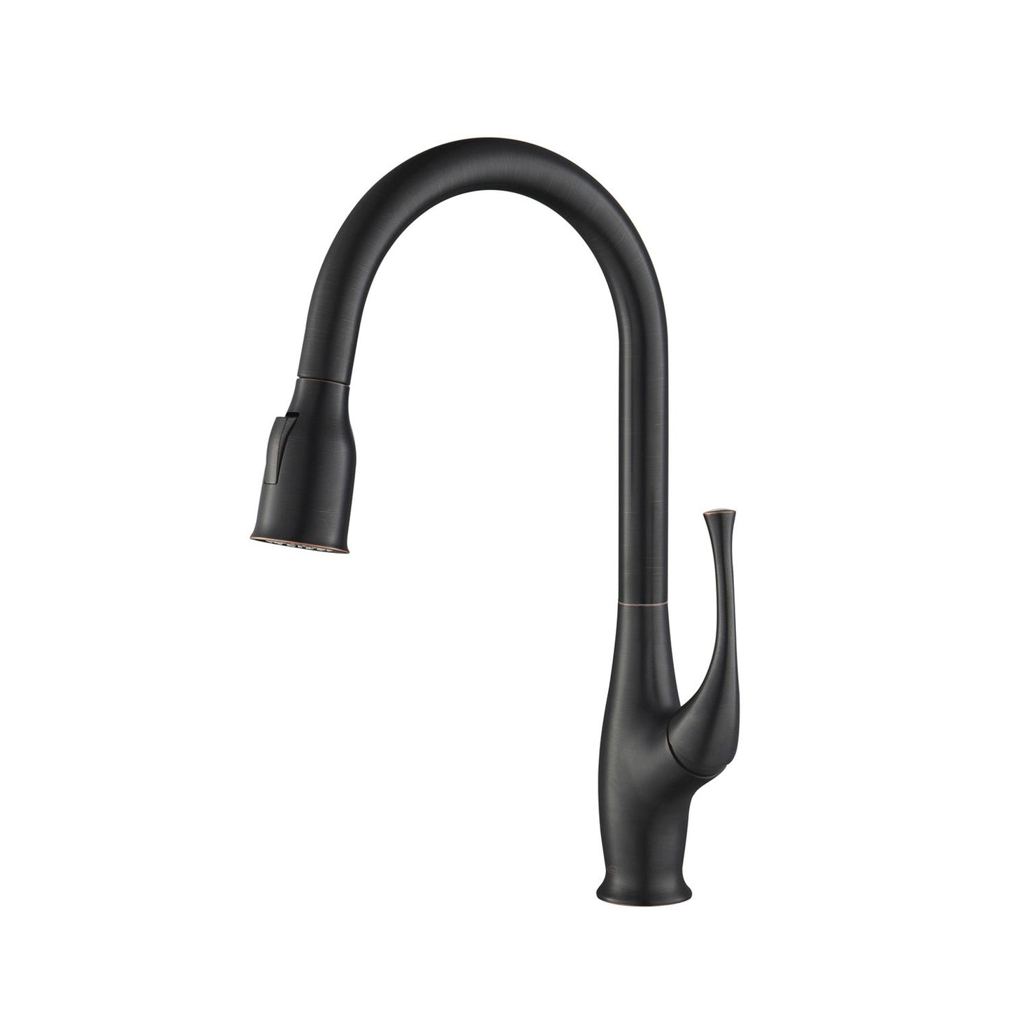 Kibi Cedar Single Handle High Arc Pull Down Kitchen Faucet in Oil Rubbed Bronze Finish