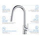 Kibi Circular Single Handle Pull Down Kitchen Faucet With Soap Dispenser in Chrome Finish