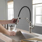 Kibi Engel Single Handle Pull Down Kitchen Faucet In Brushed Nickel Finish