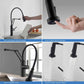 Kibi Engel Single Handle Pull Down Kitchen Faucet In Matte Black Finish