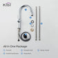 Kibi Hilo Single Handle High Arc Pull Down Kitchen Faucet With Soap Dispenser in Chrome Finish