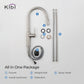 Kibi Hilo Single Handle High Arc Pull Down Kitchen Faucet in Brushed Nickel Finish