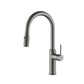 Kibi Hilo Single Handle High Arc Pull Down Kitchen Faucet in Brushed Nickel Finish
