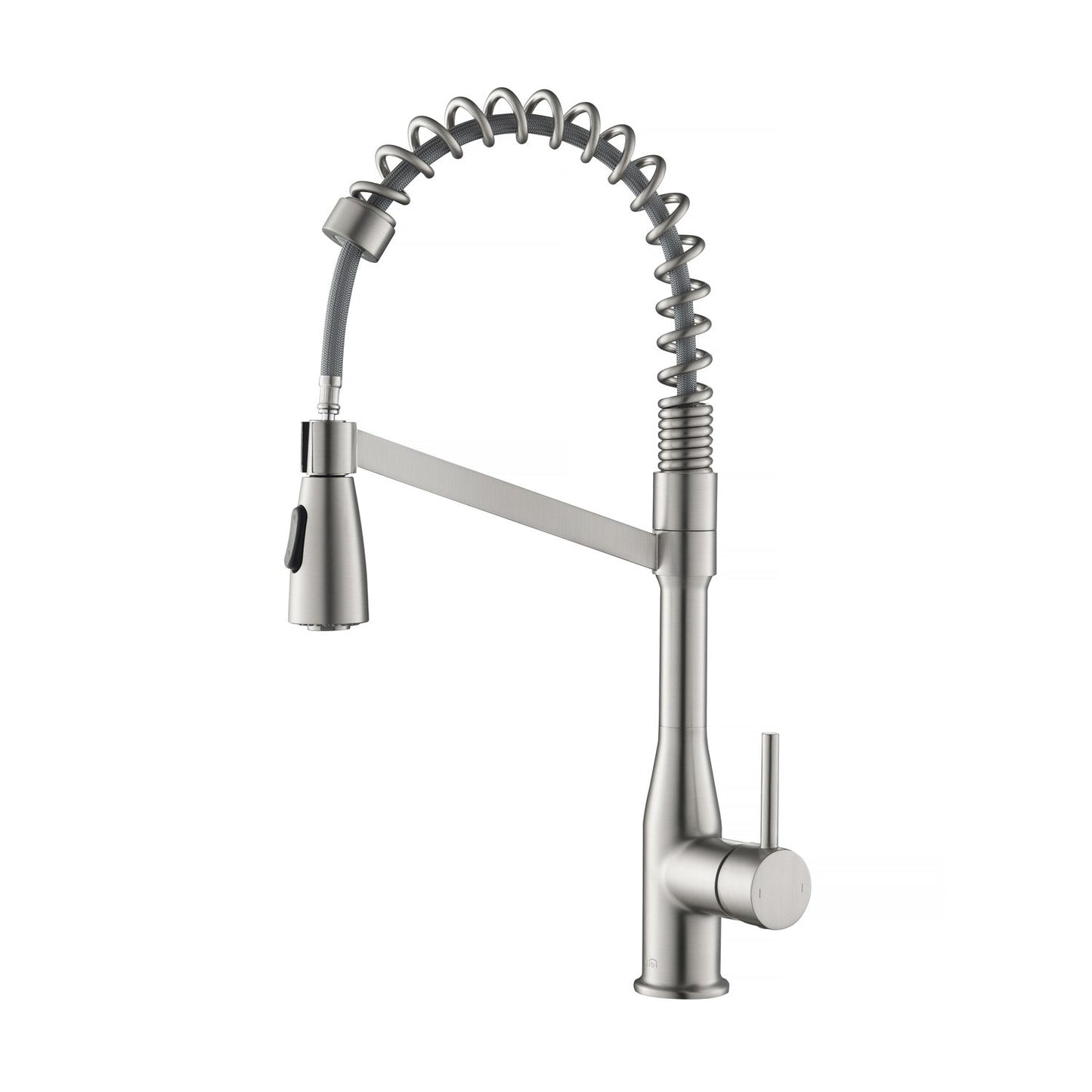 Kibi Largo Single Handle Pull Down Kitchen Faucet in Brushed Nickel Finish