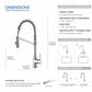 Kibi Largo Single Handle Pull Down Kitchen Faucet in Chrome Finish