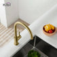 Kibi Lowa Single Handle High Arc Kitchen Bar Sink Faucet in Brushed Gold Finish