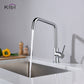 Kibi Macon Single Handle High Arc Kitchen Bar Sink Faucet With Soap Dispenser in Chrome Finish