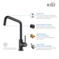 Kibi Macon Single Handle High Arc Kitchen Bar Sink Faucet in Matte Black Finish