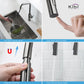 Kibi Macon Single Handle High Arc Pull Down Kitchen Faucet With Soap Dispenser in Titanium Finish