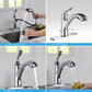 Kibi Single Handle Pull Down Kitchen Faucet In Chrome Finish