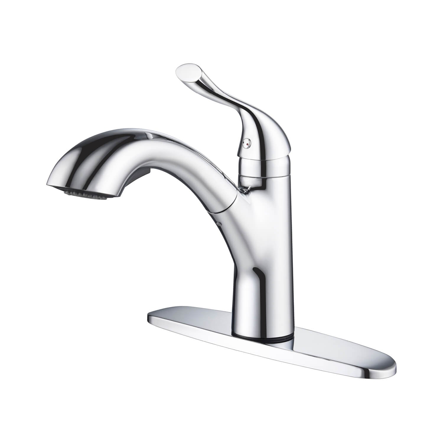 Kibi Single Handle Pull Down Kitchen Faucet In Chrome Finish