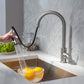 Kibi Value Single Handle Pull Down Kitchen Faucet In Brushed Nickel Finish