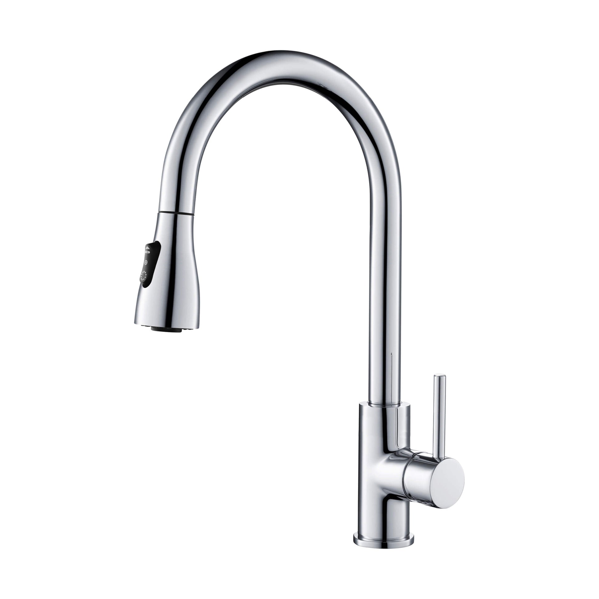 Kibi Value Single Handle Pull Down Kitchen Faucet In Chrome Finish