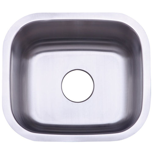 Kingston Brass Gourmetier Country 18" x 15" x 8" Brushed Stainless Steel Single Undermount Sink