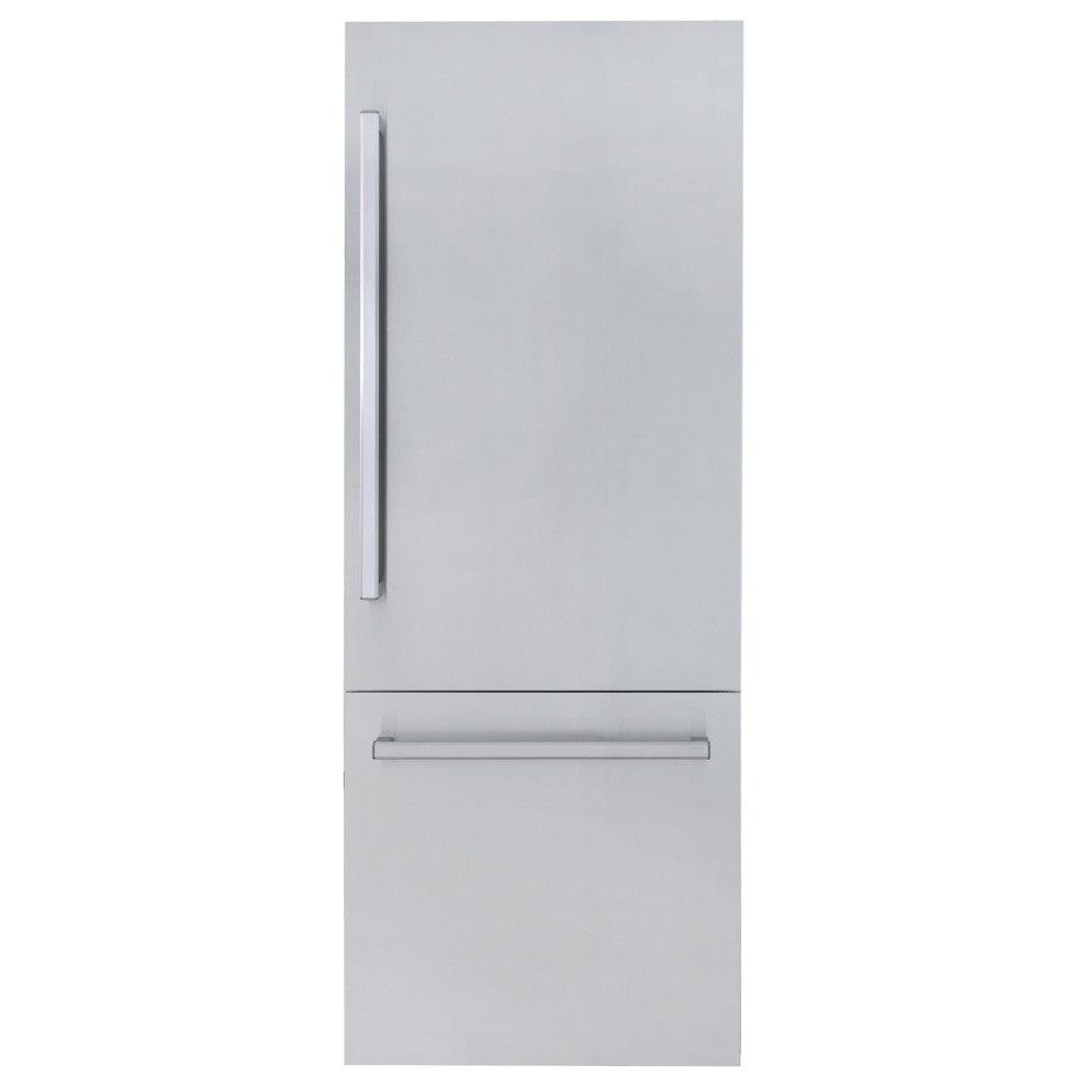 Kucht 30" 17 Cu. Ft. Built-In Bottom Freezer Refrigerator With Custom Panel Ready