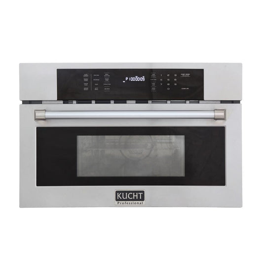 Kucht 30" 1.6 Cu. Ft. Stainless Steel Built-In Microwave Wall Oven With Air Fryer And Convection