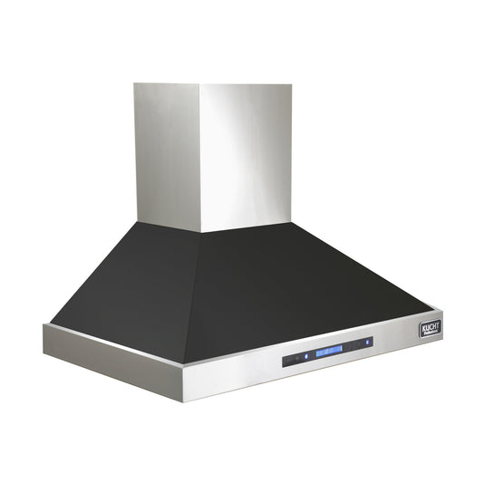 Kucht 30" Black Wall Mounted Range Hood