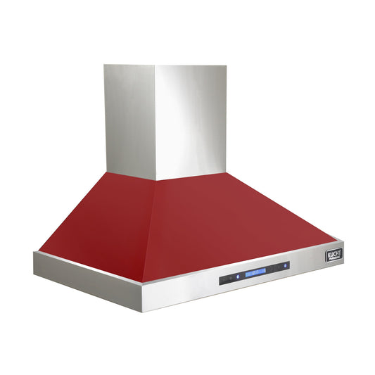 Kucht 30" Red Wall Mounted Range Hood