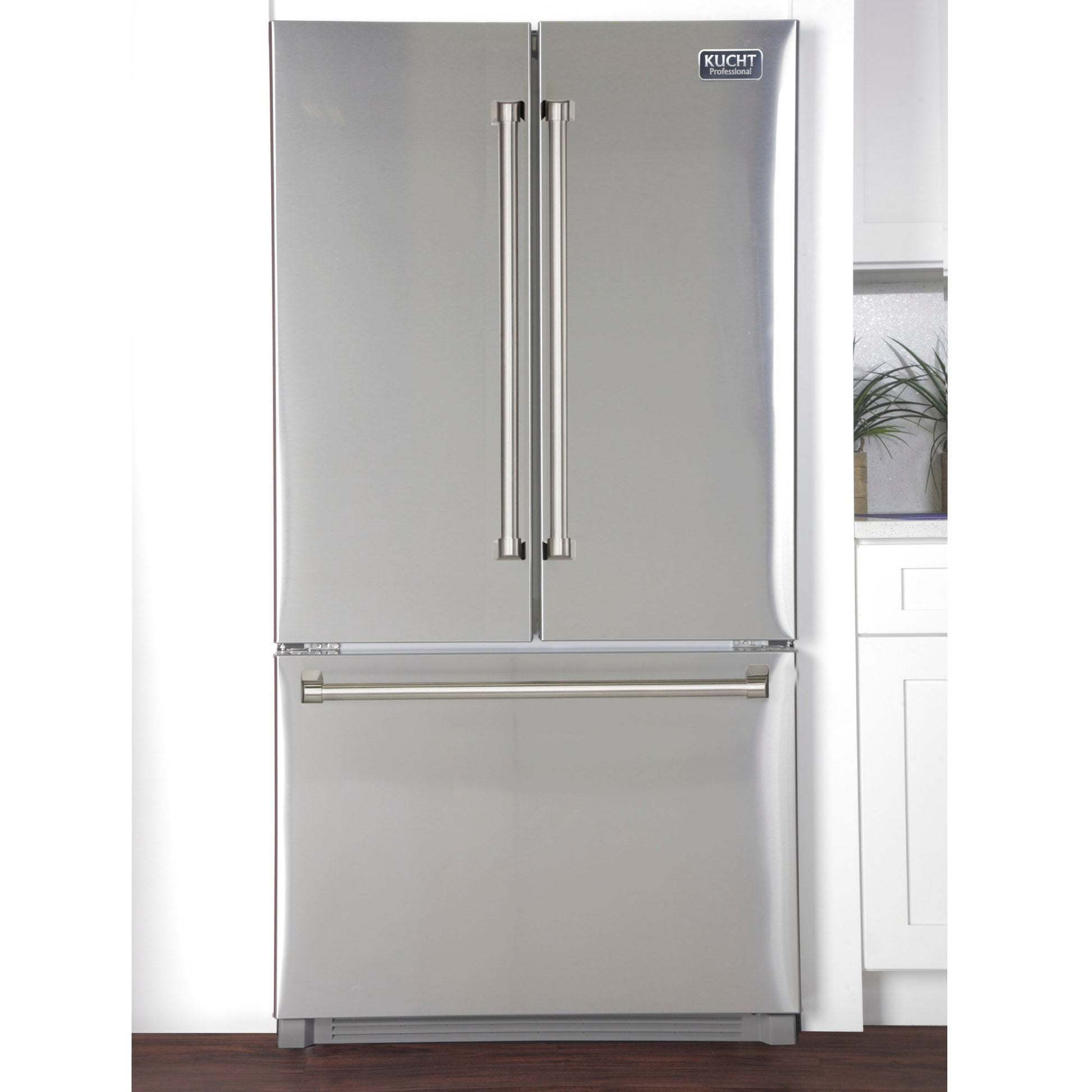 Kucht 36" 26 Cu. Ft. White French Door Refrigerator With Interior Ice Maker