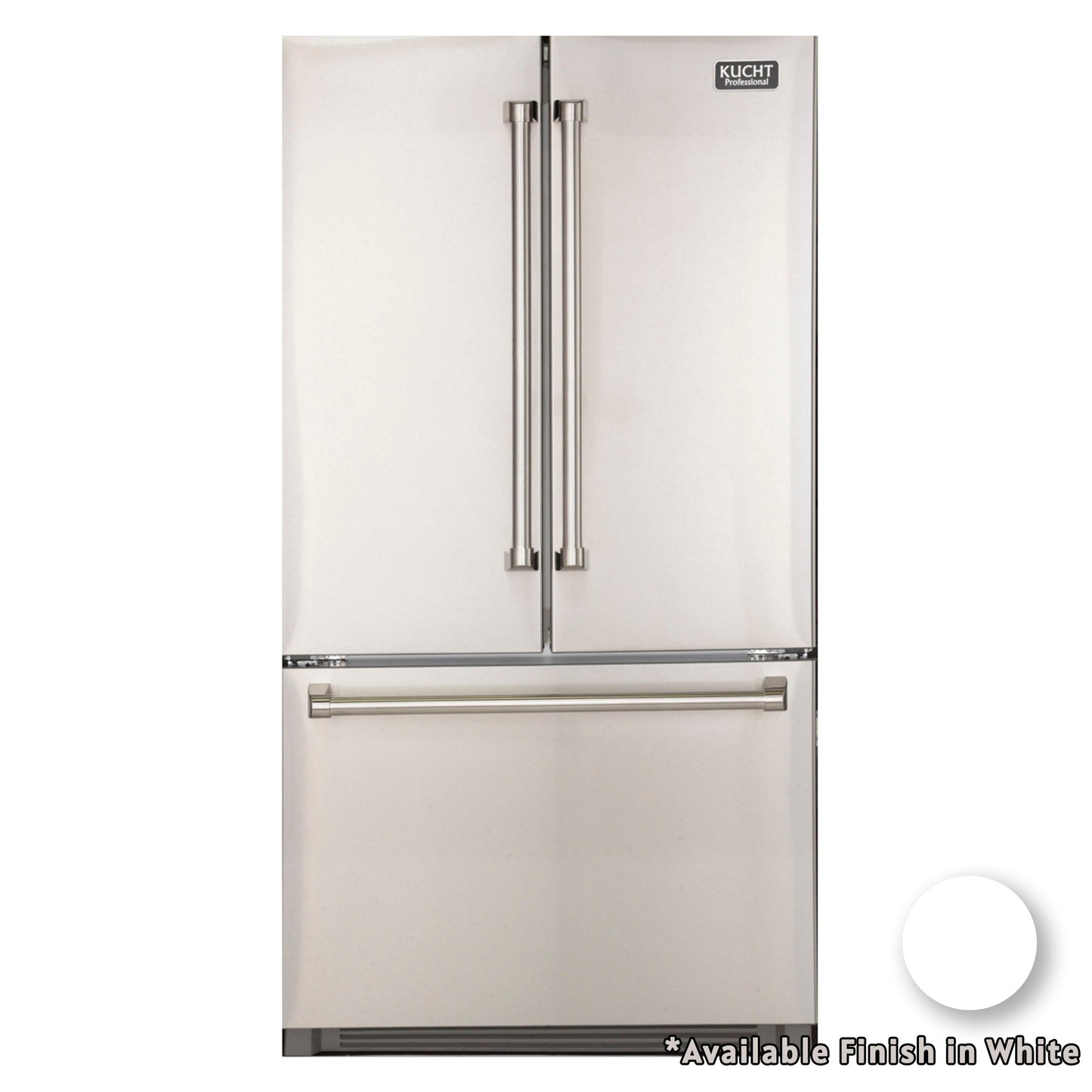 Kucht 36" 26 Cu. Ft. White French Door Refrigerator With Interior Ice Maker