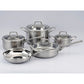 Kucht Culinary Professional Stainless Steel 10-Piece Cookware Set With Lid
