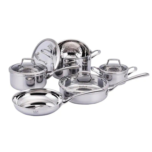 Kucht Culinary Professional Stainless Steel 10-Piece Cookware Set With Lid