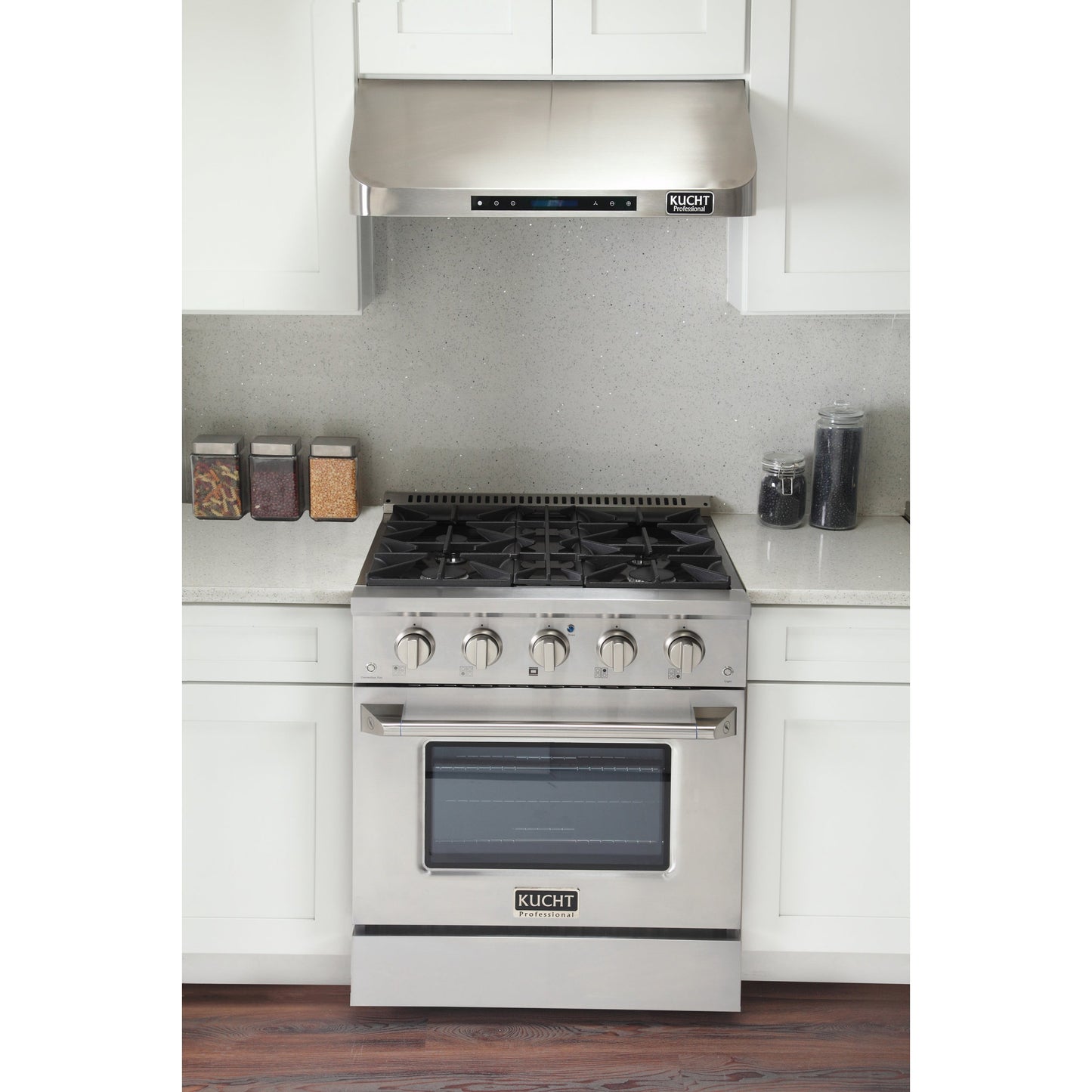 Kucht KDF Series 30" Stainless Steel Freestanding Propane Gas Dual Fuel Range With 4 Burners