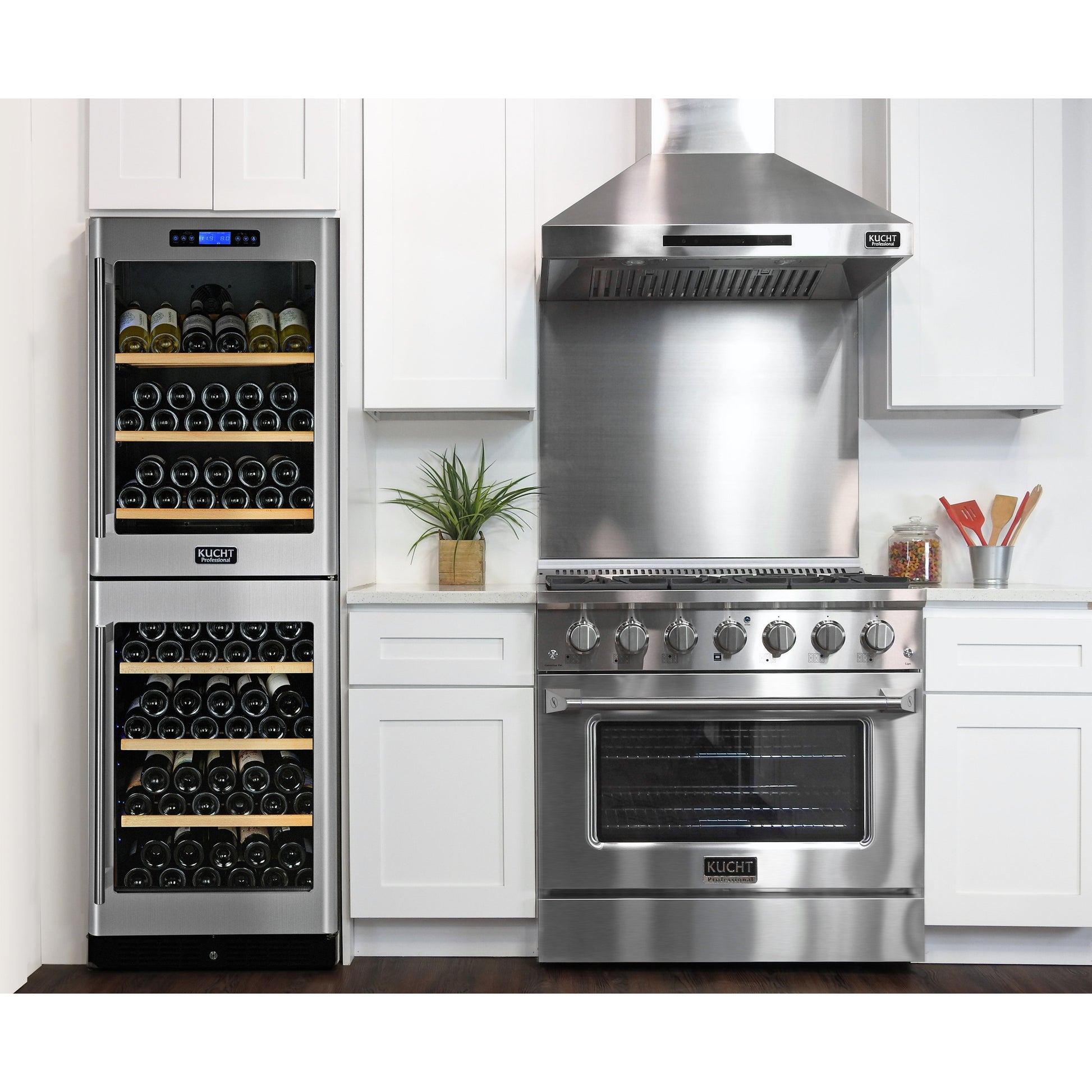 Kucht KDF Series 36" Stainless Steel Freestanding Propane Gas Dual Fuel Range With 6 Burners