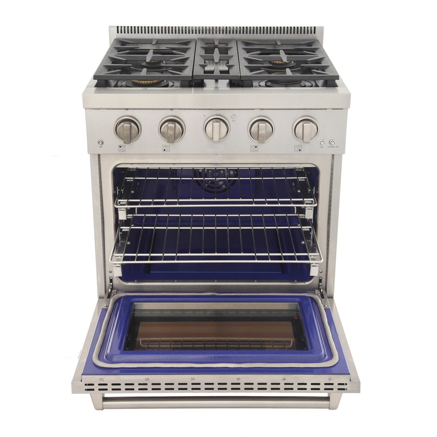 Kucht KFX Series 30" Freestanding Natural Gas Range With 4 Burners and Classic Silver Knobs