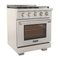 Kucht KFX Series 30" Freestanding Natural Gas Range With 4 Burners and Royal Blue Knobs