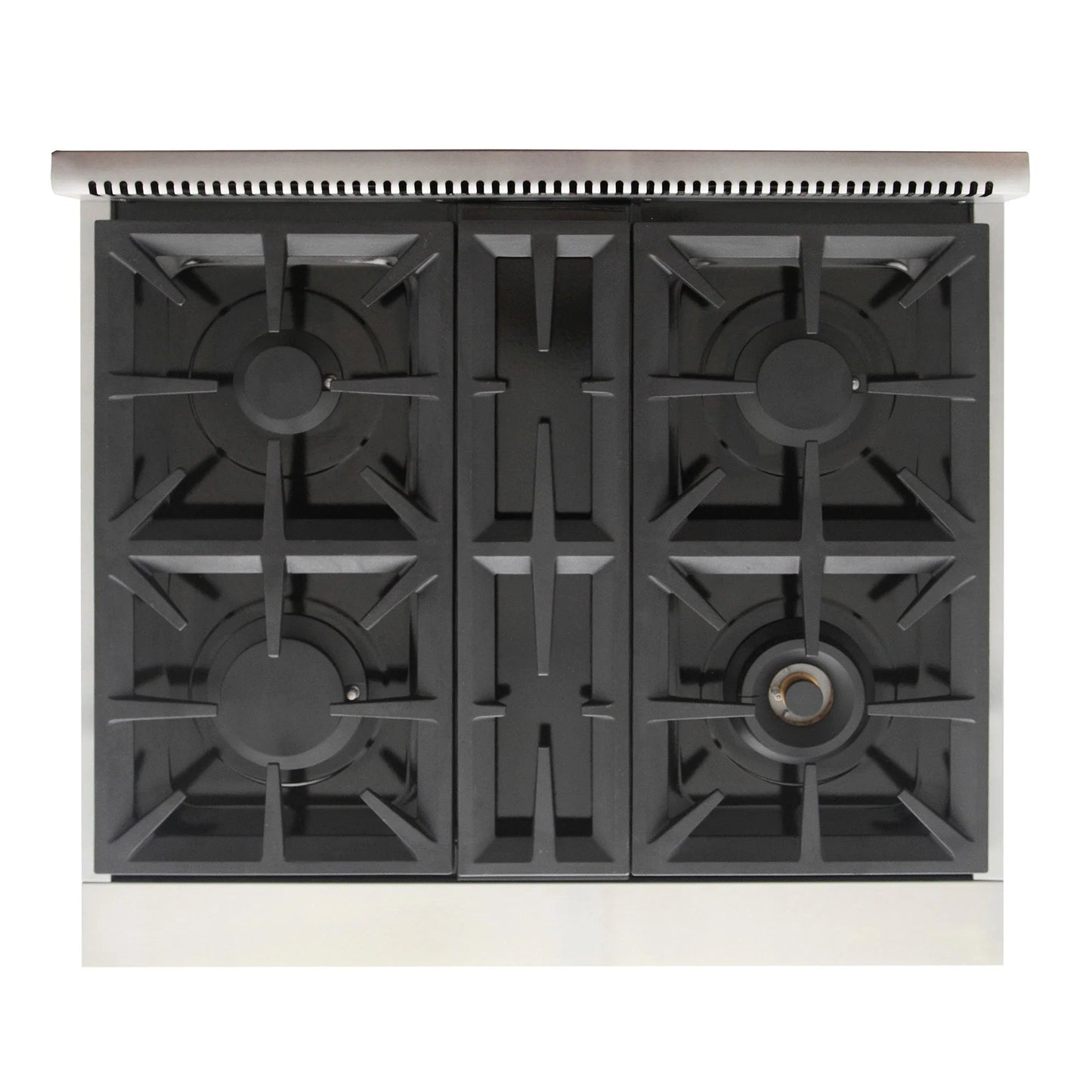 Kucht KFX Series 30" Freestanding Natural Gas Range With 4 Burners and Tuxedo Black Knobs