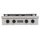 Kucht KFX Series 30" Natural Gas Range-Top With 4 Burners and Tuxedo Black Knobs